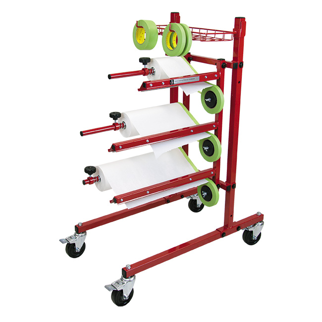 Mobile 36" Multi-Roll Masking Paper Machine with Storage Trays 